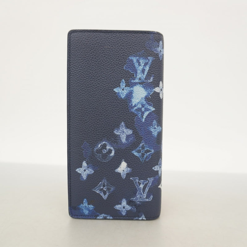 ★最終価格★SALE【6db1891-k】ルイヴィトン 長財布 モノグラム・ウォーターカラー ポルトフォイユブラザ NM M80465 ネイビー【中古】メンズ