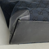 【6db2089-k】グッチ トートバッグ GGキャンバス 002 1119 キャンバス ブラック ゴールド金具【中古】レディース