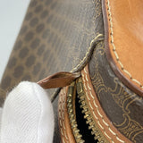 ★在庫処分★最終価格【6dc2462-k】セリーヌ バニティバッグ マカダム PVC ブラウン ゴールド金具【中古】メンズ レディース ユニセックス
