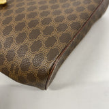 ★在庫処分★最終価格【6dc2462-k】セリーヌ バニティバッグ マカダム PVC ブラウン ゴールド金具【中古】メンズ レディース ユニセックス