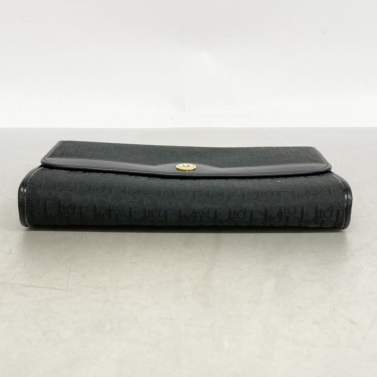 【6dc2620】クリスチャンディオール ショルダーバッグ トロッター ナイロンキャンバス ブラック ゴールド金具【中古】レディース