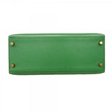 ★最終価格★SALE【6dc2749】エルメス ハンドバッグ ケリー28 クシュベル グリーン ゴールド金具 ○U刻印【中古】レディース