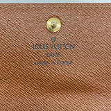 【6dc2892】ルイヴィトン 長財布 モノグラム ポシェットポルトモネクレディ M61725 ブラウン【中古】レディース