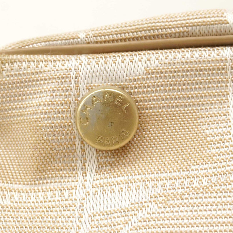 ★最終価格【6dc3151-k】シャネル ハンドバッグ ニュートラベル ナイロン ベージュ ゴールド金具【中古】レディース