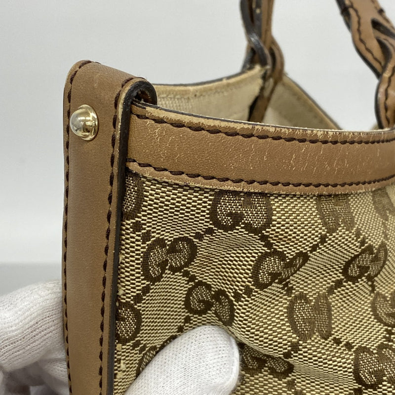 ★在庫処分★最終価格【6dc3381-k】グッチ トートバッグ GGキャンバス 247209 キャンバス ブラウン シャンパンゴールド金具【中古】レディース
