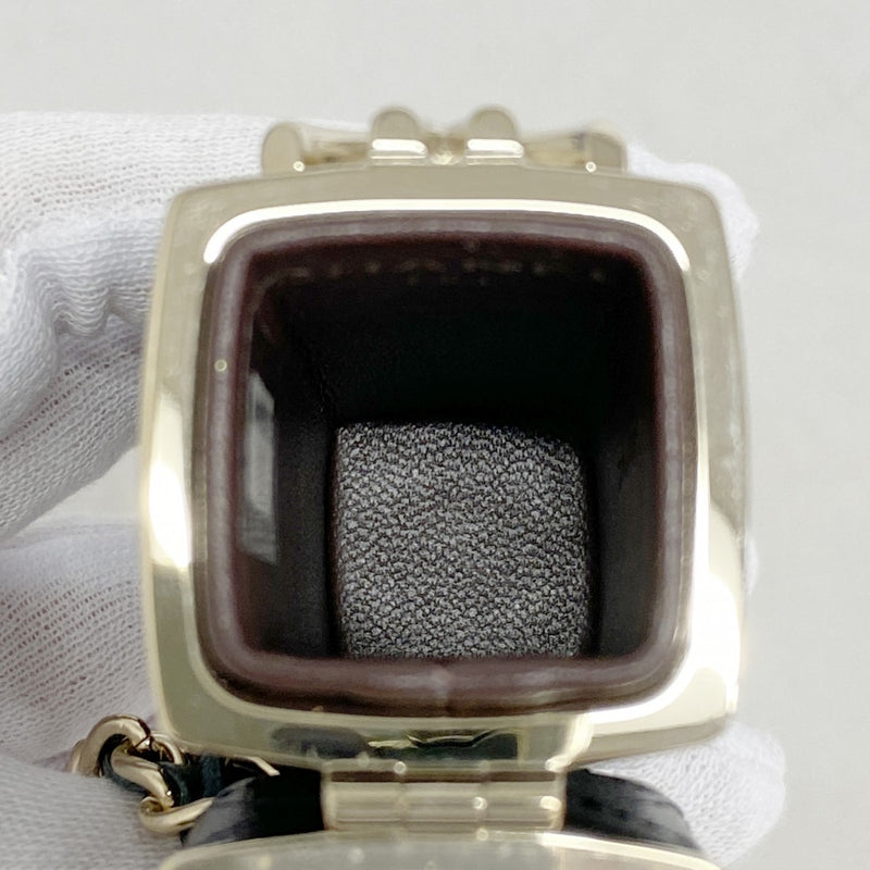 ★最終価格★SALE【6dc3766-k】シャネル リップケース マトラッセ ラムスキン ブラック シャンパンゴールド金具【中古】レディース