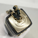 ★最終価格★SALE【6dc3766-k】シャネル リップケース マトラッセ ラムスキン ブラック シャンパンゴールド金具【中古】レディース