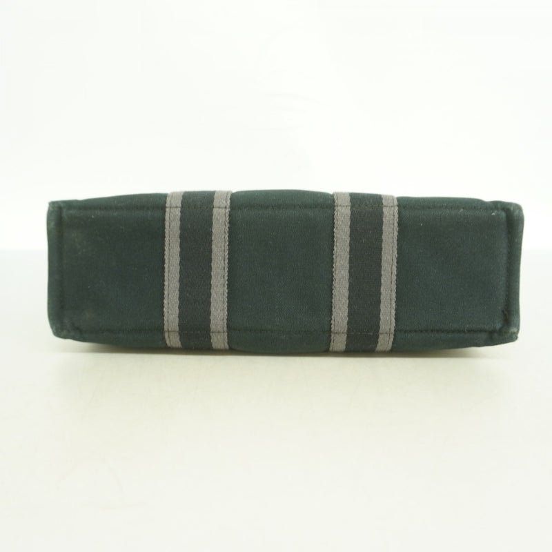 ★SALE【6dd4407-k】エルメス トートバッグ フールトゥPM キャンバス ブラック グレー シルバー金具【中古】メンズ レディース ユニセックス