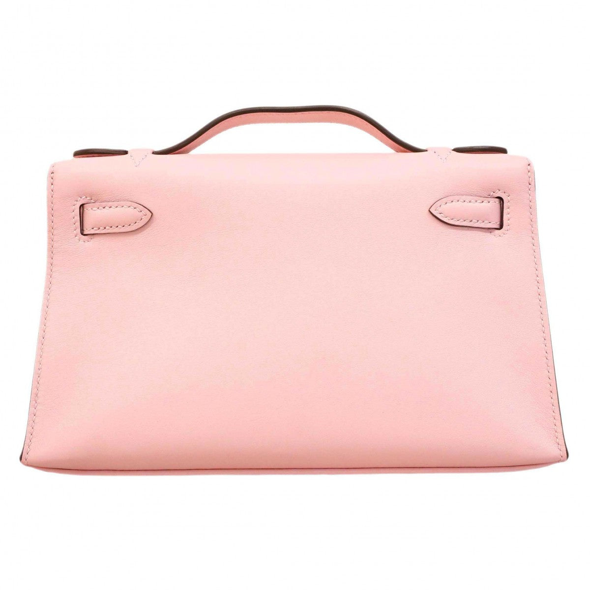 ★SALE【6dd4850-g】エルメス ハンドバッグ ポシェットケリー スイフト ローズサクラ シルバー金具 W刻印【中古】レディース