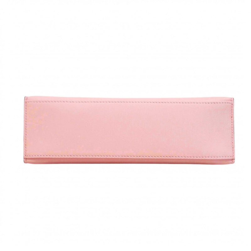 ★SALE【6dd4850-g】エルメス ハンドバッグ ポシェットケリー スイフト ローズサクラ シルバー金具 W刻印【中古】レディース