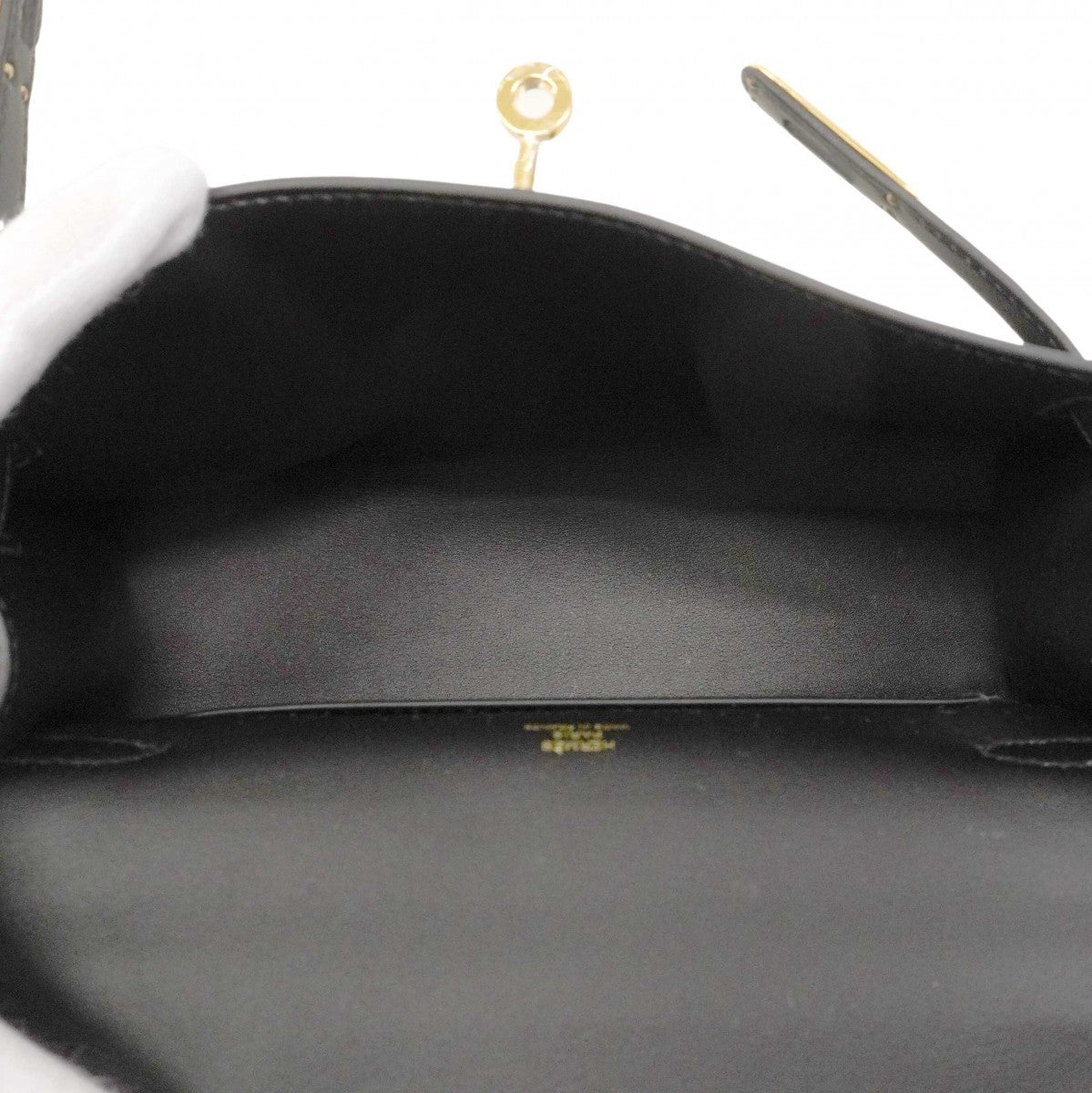 ★SALE【6dd4851-g】エルメス ハンドバッグ ポシェットケリー スイフト ブラック ゴールド金具 W刻印【中古】レディース