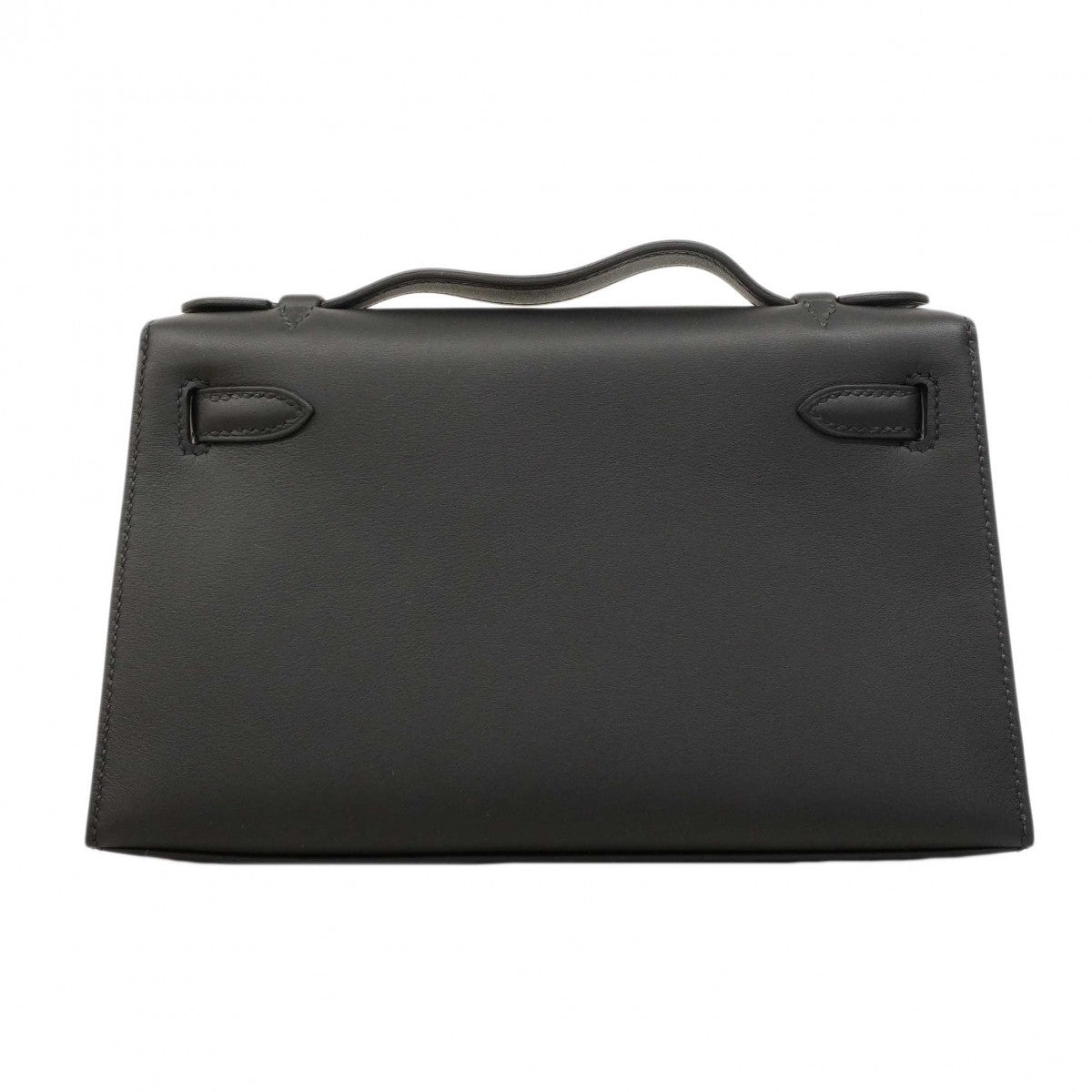 ★SALE【6dd4851-g】エルメス ハンドバッグ ポシェットケリー スイフト ブラック ゴールド金具 W刻印【中古】レディース