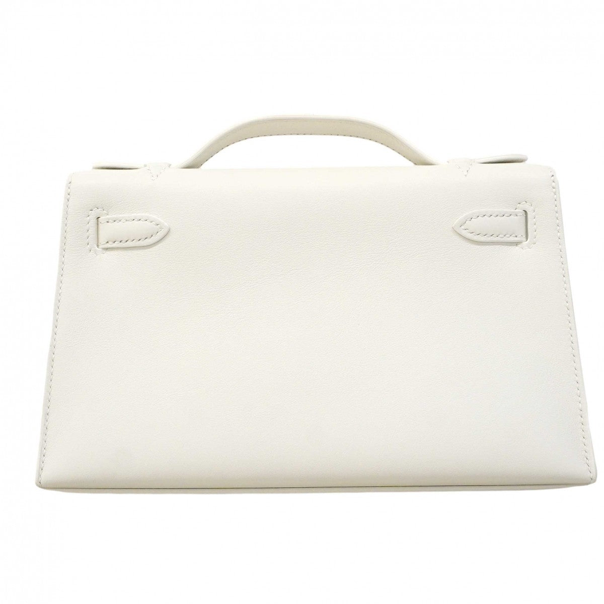 ★SALE【6dd4853-g】エルメス ハンドバッグ ポシェットケリー スイフト ニューホワイト ゴールド金具 B刻印【中古】レディース