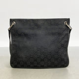 ★最終価格★SALE【6dd5478-k】グッチ ショルダーバッグ GGキャンバス 91762 キャンバス ブラック シルバー金具【中古】レディース