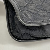 ★最終価格★SALE【6dd5478-k】グッチ ショルダーバッグ GGキャンバス 91762 キャンバス ブラック シルバー金具【中古】レディース