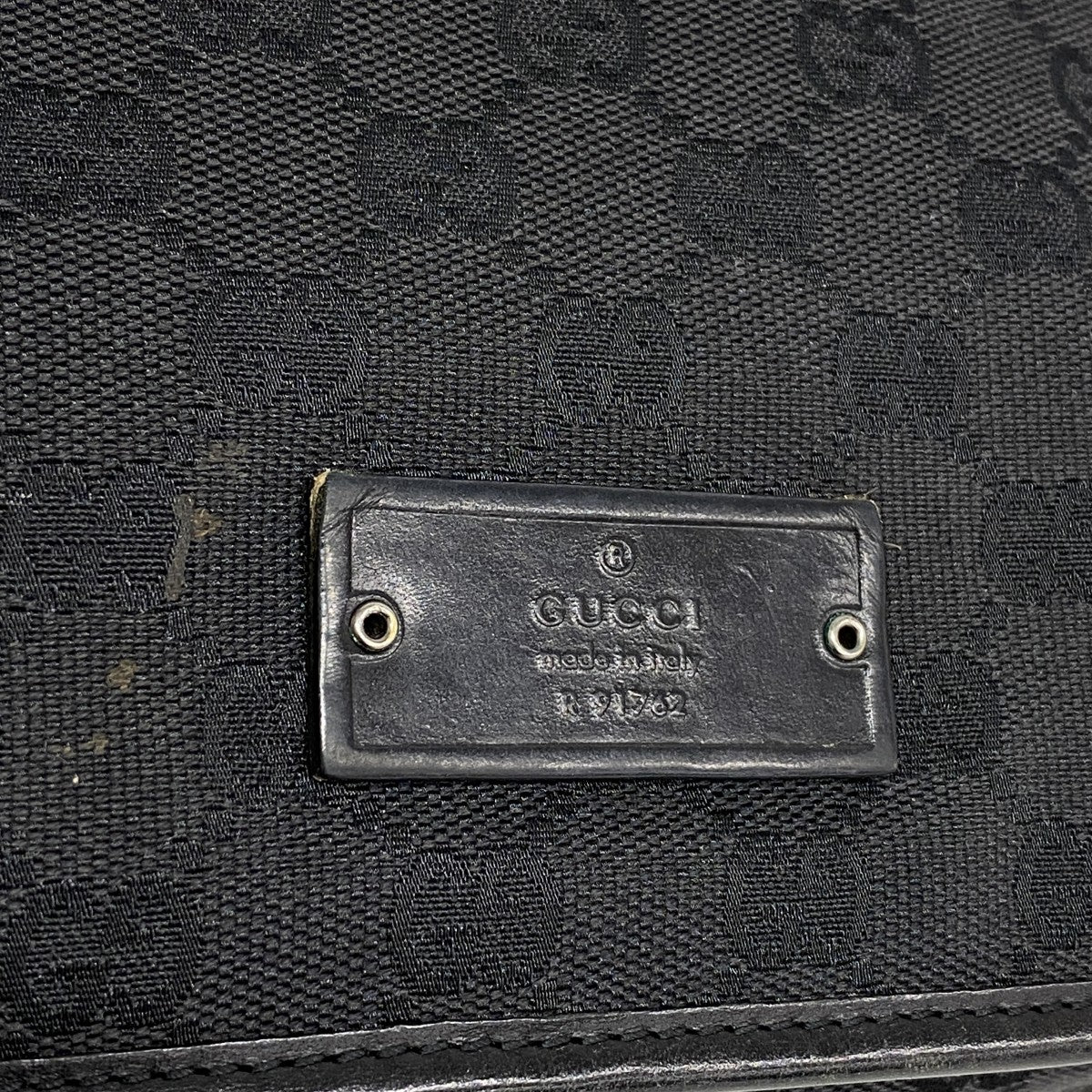 ★最終価格★SALE【6dd5478-k】グッチ ショルダーバッグ GGキャンバス 91762 キャンバス ブラック シルバー金具【中古】レディース
