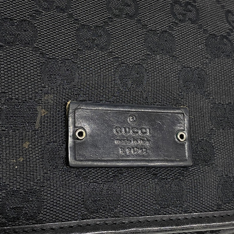 ★最終価格★SALE【6dd5478-k】グッチ ショルダーバッグ GGキャンバス 91762 キャンバス ブラック シルバー金具【中古】レディース