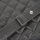 ★最終価格★SALE【6de5557】シャネル ショルダーバッグ ボーイシャネル チェーンショルダー キャビアスキン ブラック シルバー金具【中古】レディース