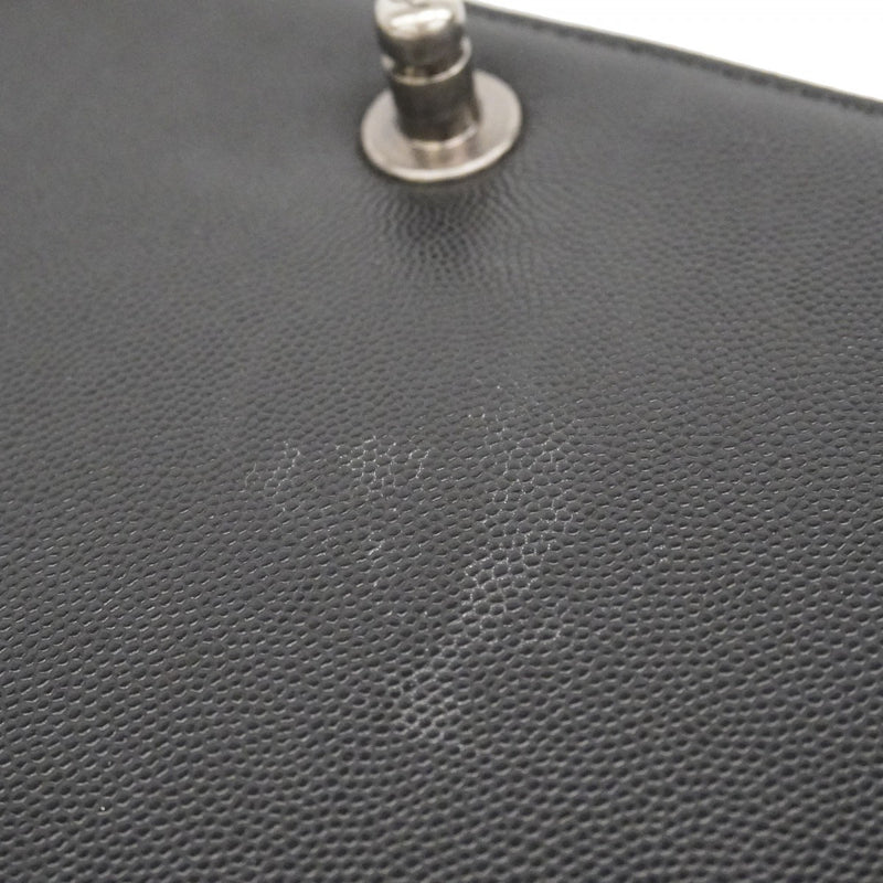★最終価格★SALE【6de5557】シャネル ショルダーバッグ ボーイシャネル チェーンショルダー キャビアスキン ブラック シルバー金具【中古】レディース