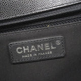 ★最終価格★SALE【6de5557】シャネル ショルダーバッグ ボーイシャネル チェーンショルダー キャビアスキン ブラック シルバー金具【中古】レディース