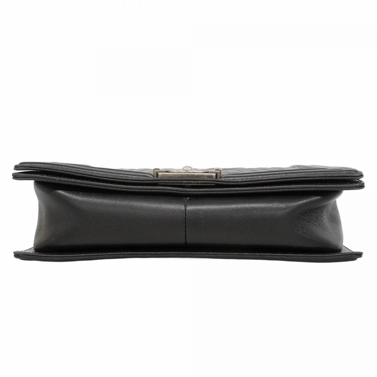 ★最終価格★SALE【6de5557】シャネル ショルダーバッグ ボーイシャネル チェーンショルダー キャビアスキン ブラック シルバー金具【中古】レディース