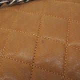 ★SALE【6de5598-k】シャネル ショルダーバッグ マトラッセ Wチェーン スパークルレザー ブラウン シルバー金具【中古】レディース