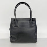 【6de5665-k】シャネル トートバッグ エグゼクティブ レザー ブラック シルバー金具【中古】レディース