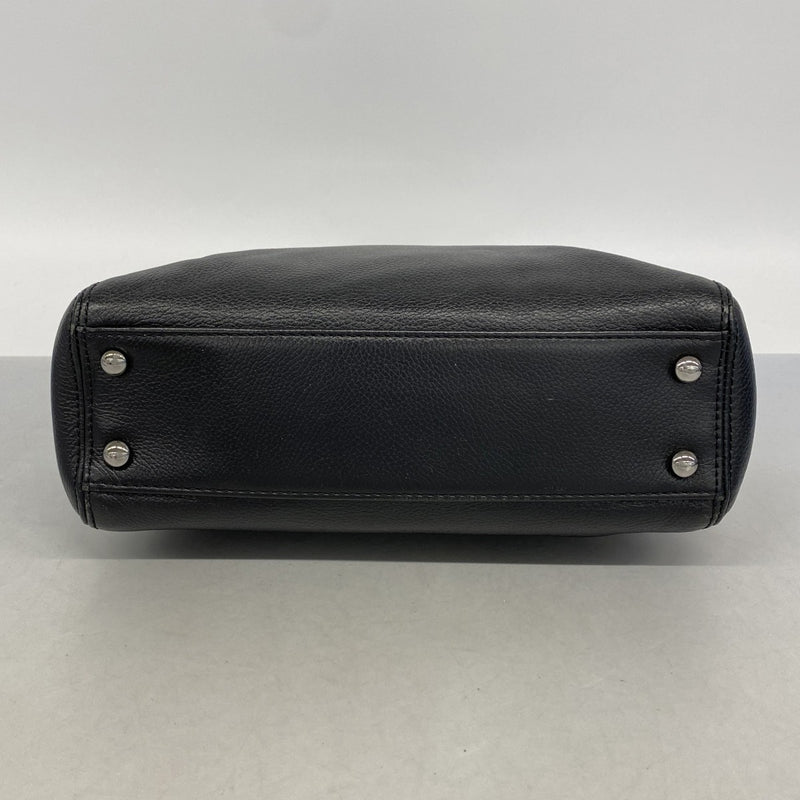 【6de5665-k】シャネル トートバッグ エグゼクティブ レザー ブラック シルバー金具【中古】レディース