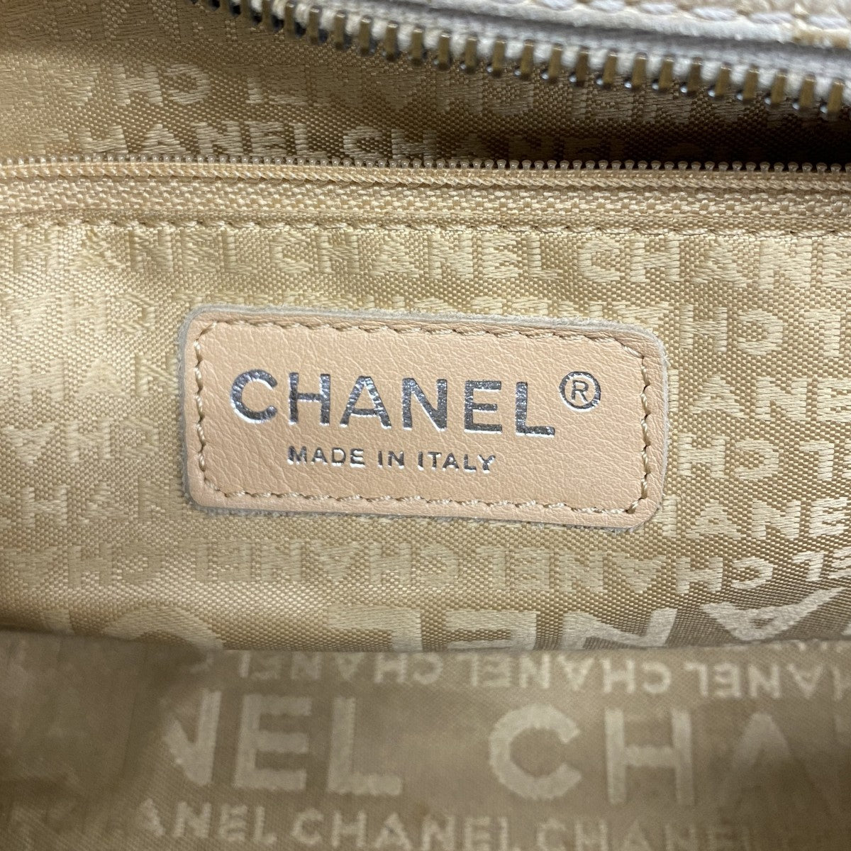 【6de5753-k】シャネル ハンドバッグ マトラッセ フリンジ キャビアスキン ゴールド シルバー金具【中古】レディース
