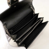 ★最終価格【6de5789-k】グッチ ショルダーウォレット デュオニュソス 401231 レザー ブラック シルバー金具【中古】レディース