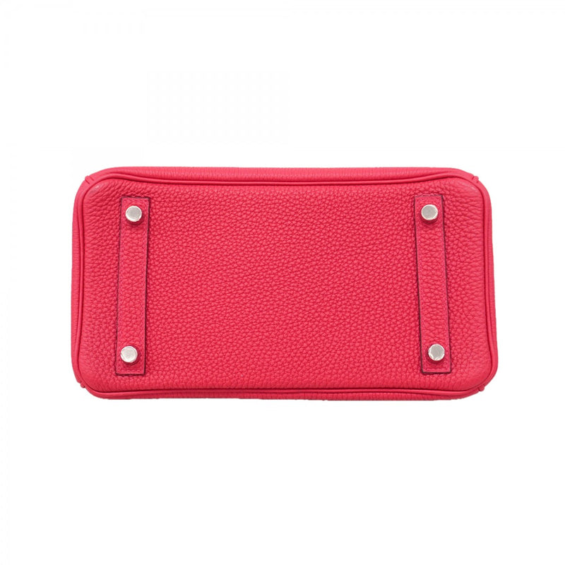 ★SALE【6de5900-g】エルメス ハンドバッグ バーキン25タッチ トゴ アリゲーター フランボワーズ シルバー金具 Z刻印【中古】レディース