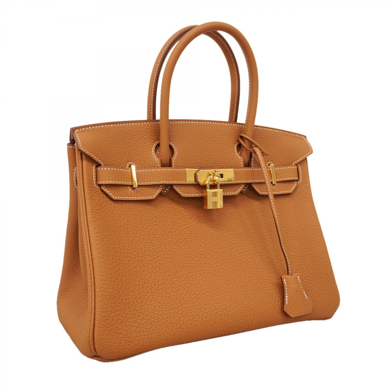 ★SALE【6de5901-g】エルメス ハンドバッグ バーキン30 トゴ ゴールド ゴールド金具 W刻印【中古】レディース