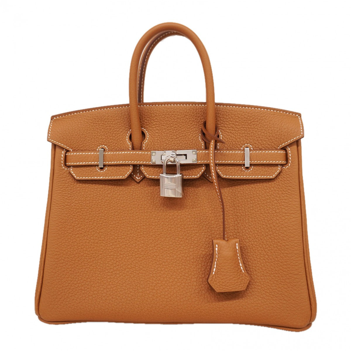 ★SALE【6de5902-g】エルメス ハンドバッグ バーキン25 トゴ ゴールド シルバー金具 K刻印【中古】レディース