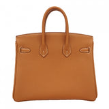 ★SALE【6de5902-g】エルメス ハンドバッグ バーキン25 トゴ ゴールド シルバー金具 K刻印【中古】レディース