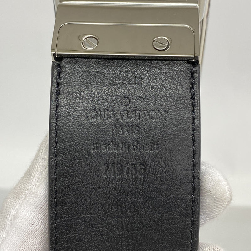 【6de5958】ルイヴィトン ベルト ダミエ・グラフィット サンチュール M9156 ブラック【中古】メンズ