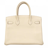 【6de5965-g-h】エルメス ハンドバッグ バーキン30 トリヨンクレマンス クレ シルバー金具 C刻印【中古】レディース