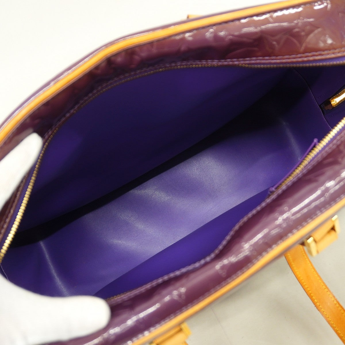 ★最終価格★SALE【6de6043】ルイヴィトン ハンドバッグ ヴェルニ サットン M91081 ヴィオレ【中古】レディース