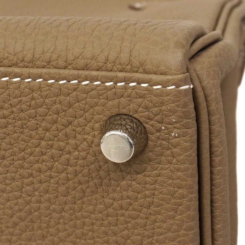 【6de6052-g】エルメス ハンドバッグ ケリー25 トゴ エトゥープ シルバー金具 U刻印 2wayバッグ【中古】レディース