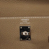 【6de6052-g】エルメス ハンドバッグ ケリー25 トゴ エトゥープ シルバー金具 U刻印 2wayバッグ【中古】レディース
