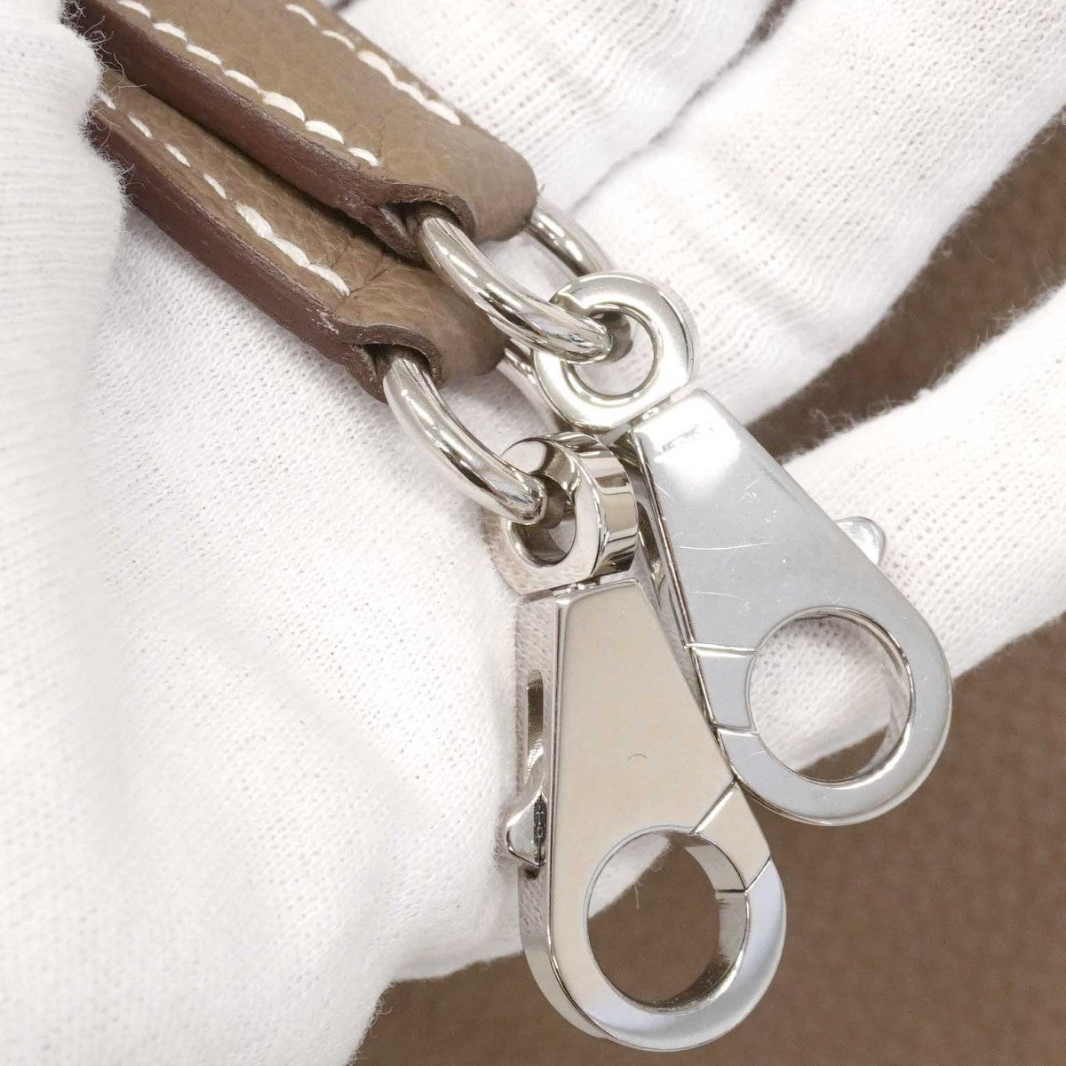 【6de6052-g】エルメス ハンドバッグ ケリー25 トゴ エトゥープ シルバー金具 U刻印 2wayバッグ【中古】レディース