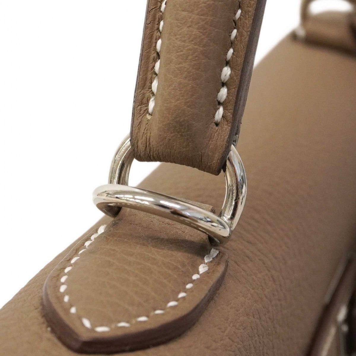 【6de6052-g】エルメス ハンドバッグ ケリー25 トゴ エトゥープ シルバー金具 U刻印 2wayバッグ【中古】レディース