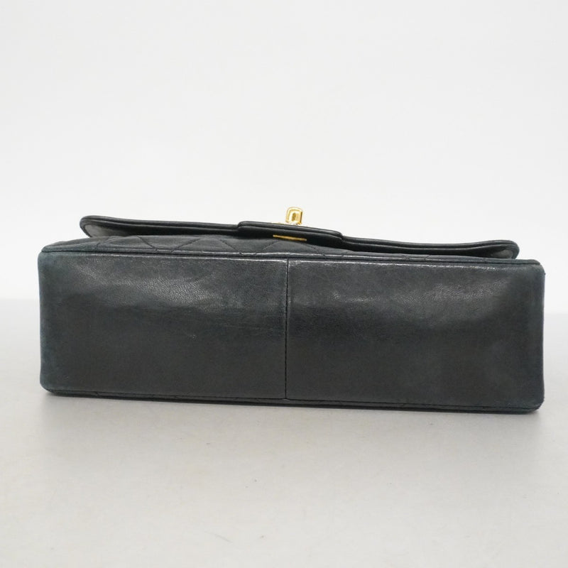 ★最終価格★SALE【6de6255-k】シャネル ショルダーバッグ ダイアナ チェーンショルダー ラムスキン ブラック ゴールド金具【中古】レディース
