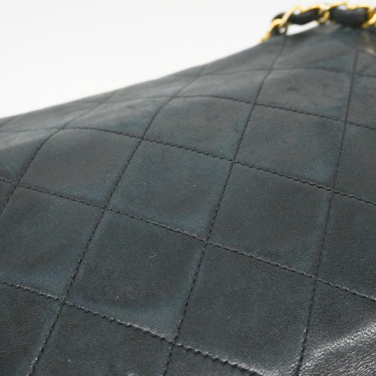 ★最終価格★SALE【6de6255-k】シャネル ショルダーバッグ ダイアナ チェーンショルダー ラムスキン ブラック ゴールド金具【中古】レディース