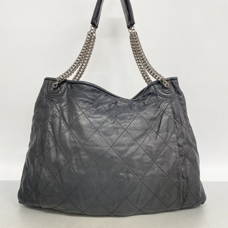 ★SALE【6de6417】シャネル ショルダーバッグ マトラッセ チェーンショルダー ラムスキン ブラック シルバー金具【中古】レディース