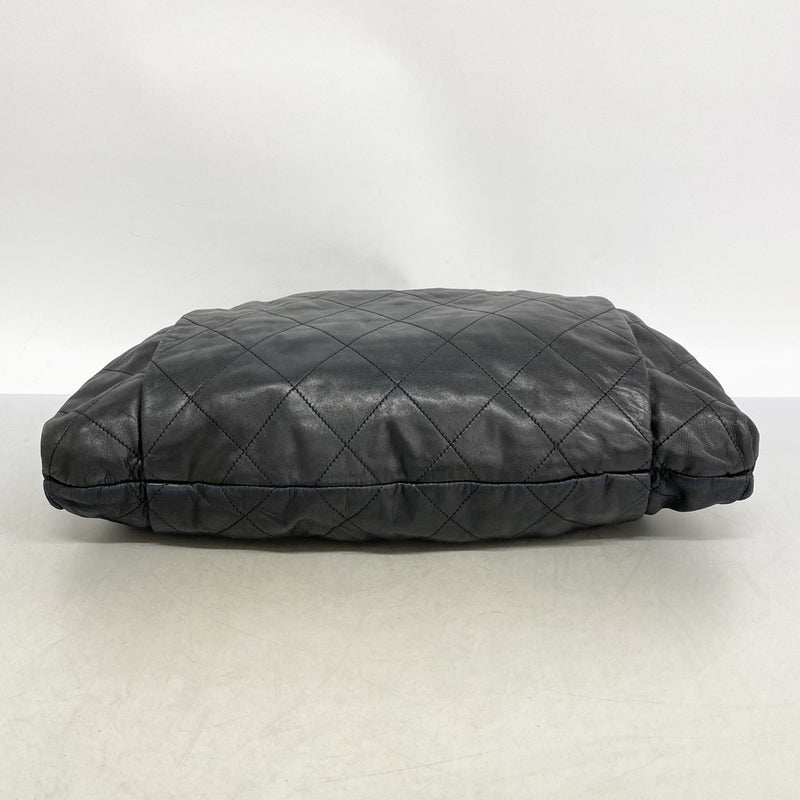 ★SALE【6de6417】シャネル ショルダーバッグ マトラッセ チェーンショルダー ラムスキン ブラック シルバー金具【中古】レディース