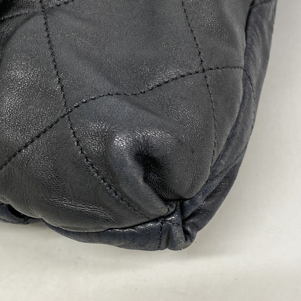 ★SALE【6de6417】シャネル ショルダーバッグ マトラッセ チェーンショルダー ラムスキン ブラック シルバー金具【中古】レディース