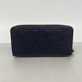 【6de6430-k】ルイヴィトン 長財布 モノグラム・アンプラント ジッピーウォレット M62121 ブルー マリーヌルージュ【中古】レディース