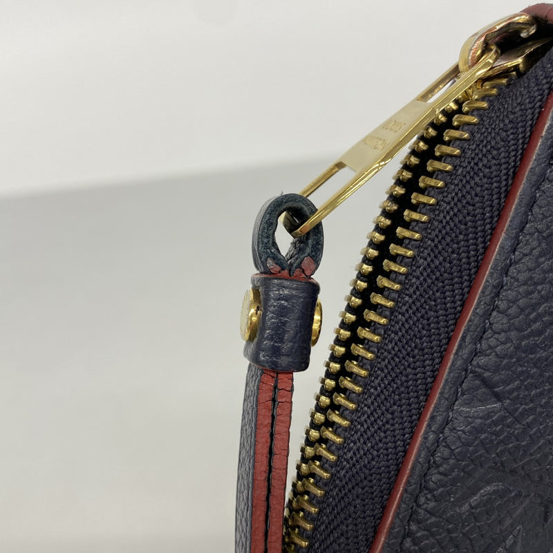 【6de6430-k】ルイヴィトン 長財布 モノグラム・アンプラント ジッピーウォレット M62121 ブルー マリーヌルージュ【中古】レディース