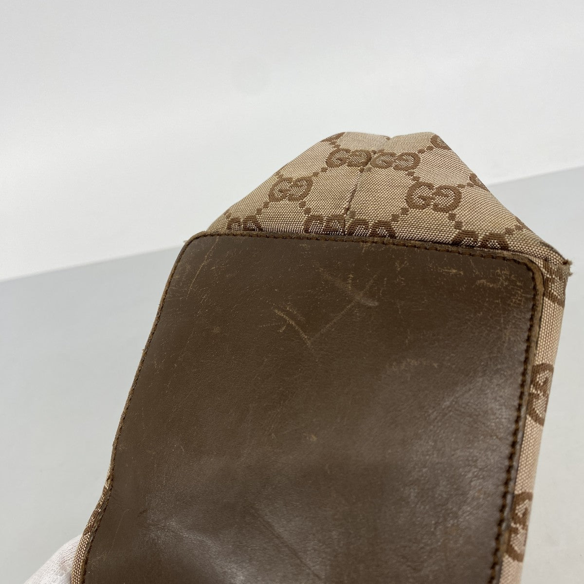 【6de6431-k】グッチ トートバッグ 002 1098 キャンバス ピンクベージュ シャンパンゴールド金具【中古】レディース