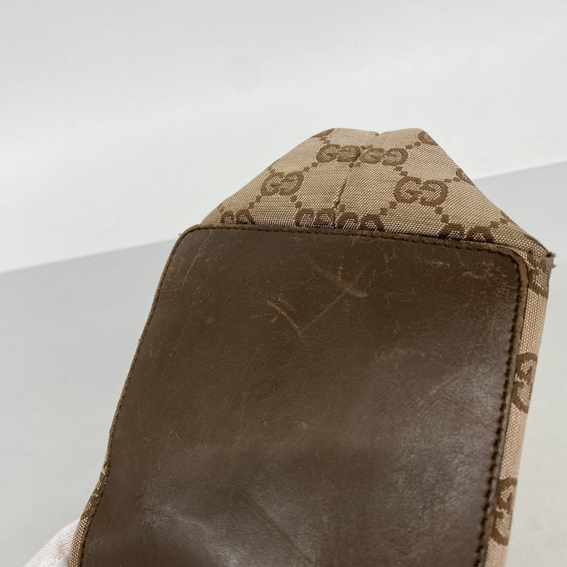 【6de6431-k】グッチ トートバッグ 002 1098 キャンバス ピンクベージュ シャンパンゴールド金具【中古】レディース